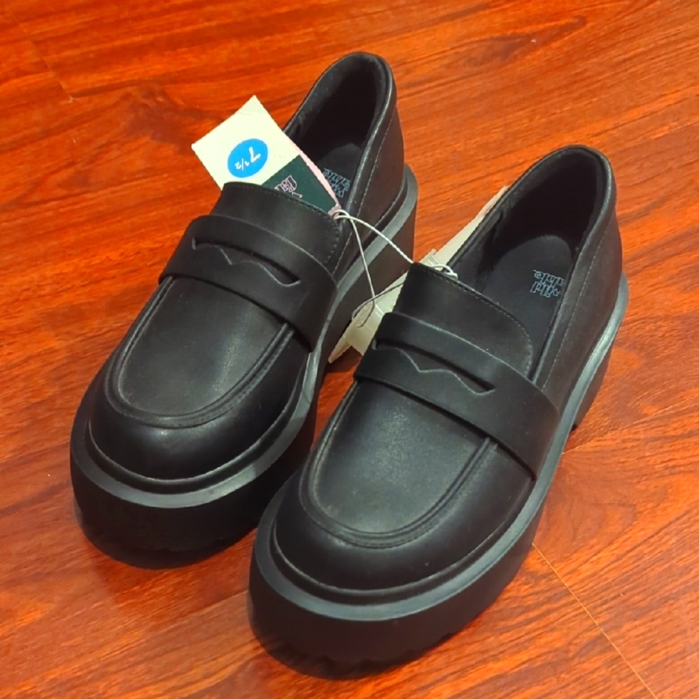 Wild Fable Black Platform Loafers Size 7.5